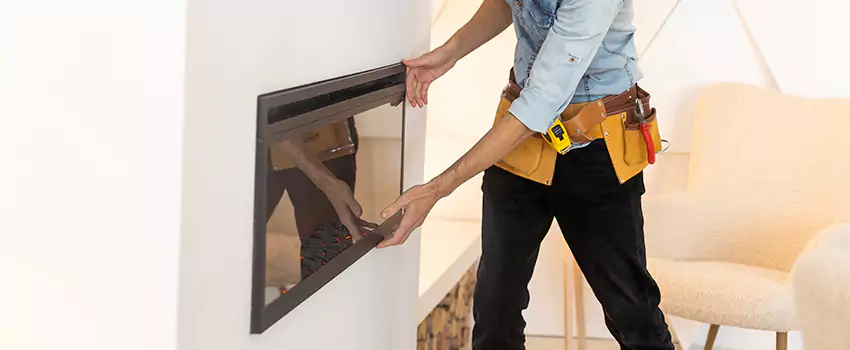 Metal Fireplace Installation in Palm Springs, California