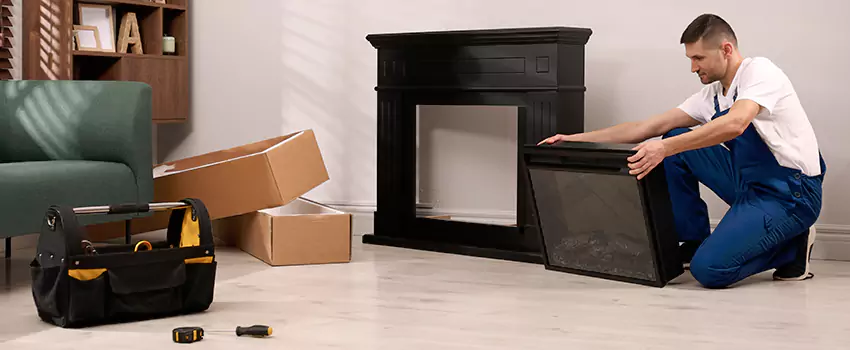 Old Rusted Metal Fireplace Repair And Replacement in Palm Springs, CA